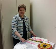 Elaine Craft  PI NSF Grants Retires from SCATE Center   Cake Cutting